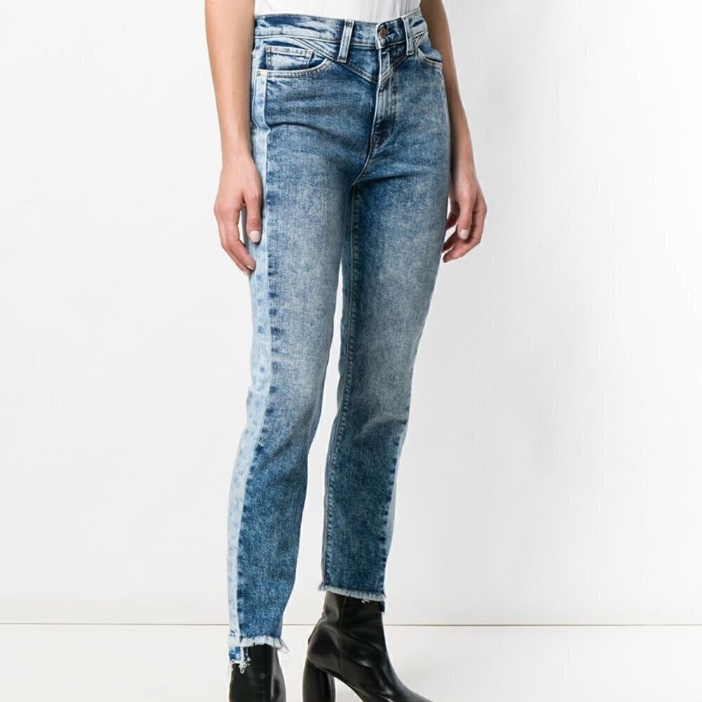NEW Hudson Zoeey Acid Wash High Waisted Blue Denim Jeans Size 24